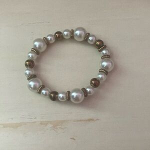 gold & white bracelet